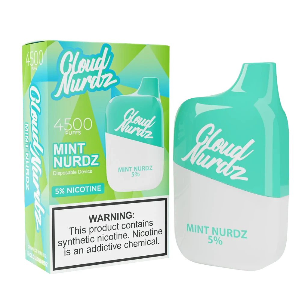 Cloud Nurdz 4500 Mint Flavor - Disposable Vape