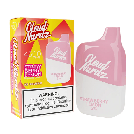 Cloud Nurdz 4500 Strawberry Lemon Flavor - Disposable Vape
