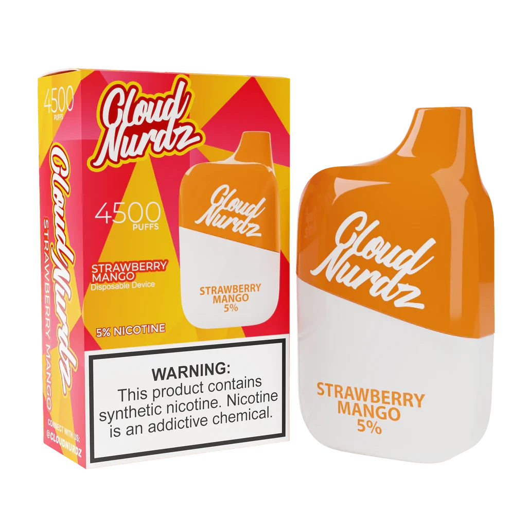 Cloud Nurdz 4500 Strawberry Mango Flavor - Disposable Vape