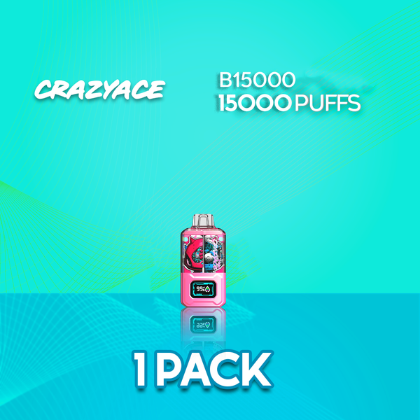 CrazyAce B15000 - 15000 Puffs, 20ml E-Liquid, Rechargeable Vape Smokers World CrazyAce B15000 - 15000 Puffs, 20ml E-Liquid, Rechargeable Vape Smokers World