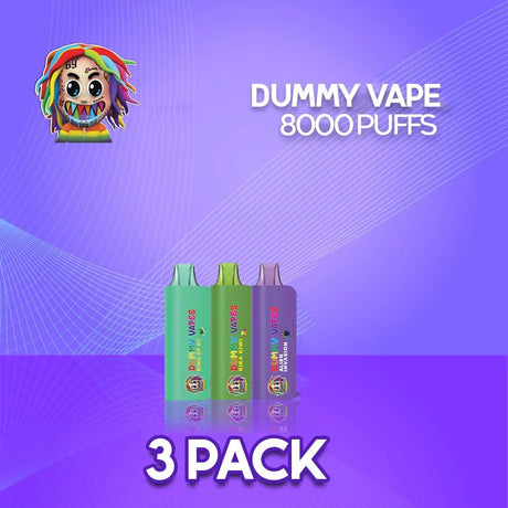 Dummy Vapes 8000 Puffs Disposable Vape - 3 Pack