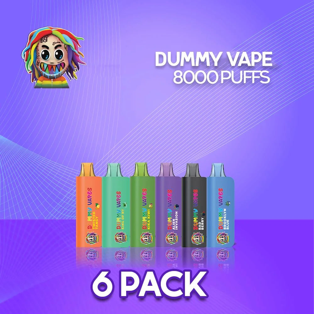 Dummy Vapes 8000 Puffs Disposable Vape - 6 Pack