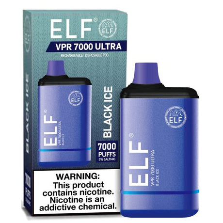 ELF VPR 7000 Ultra Black Ice Flavor - Disposable Vape