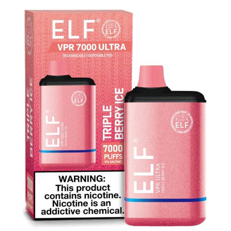 ELF VPR 7000 Ultra Triple Berry Ice Flavor - Disposable Vape