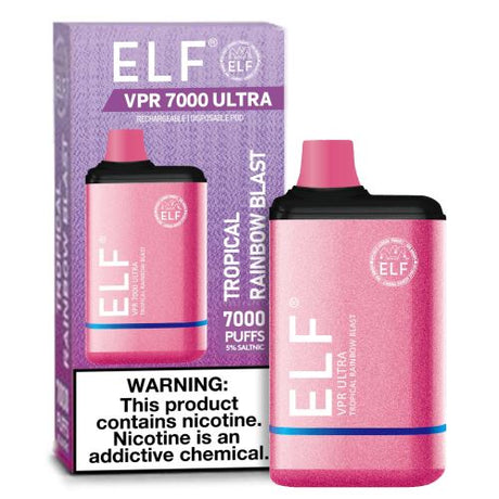 ELF VPR 7000 Ultra Tropical Rainbow Blast Flavor - Disposable Vape