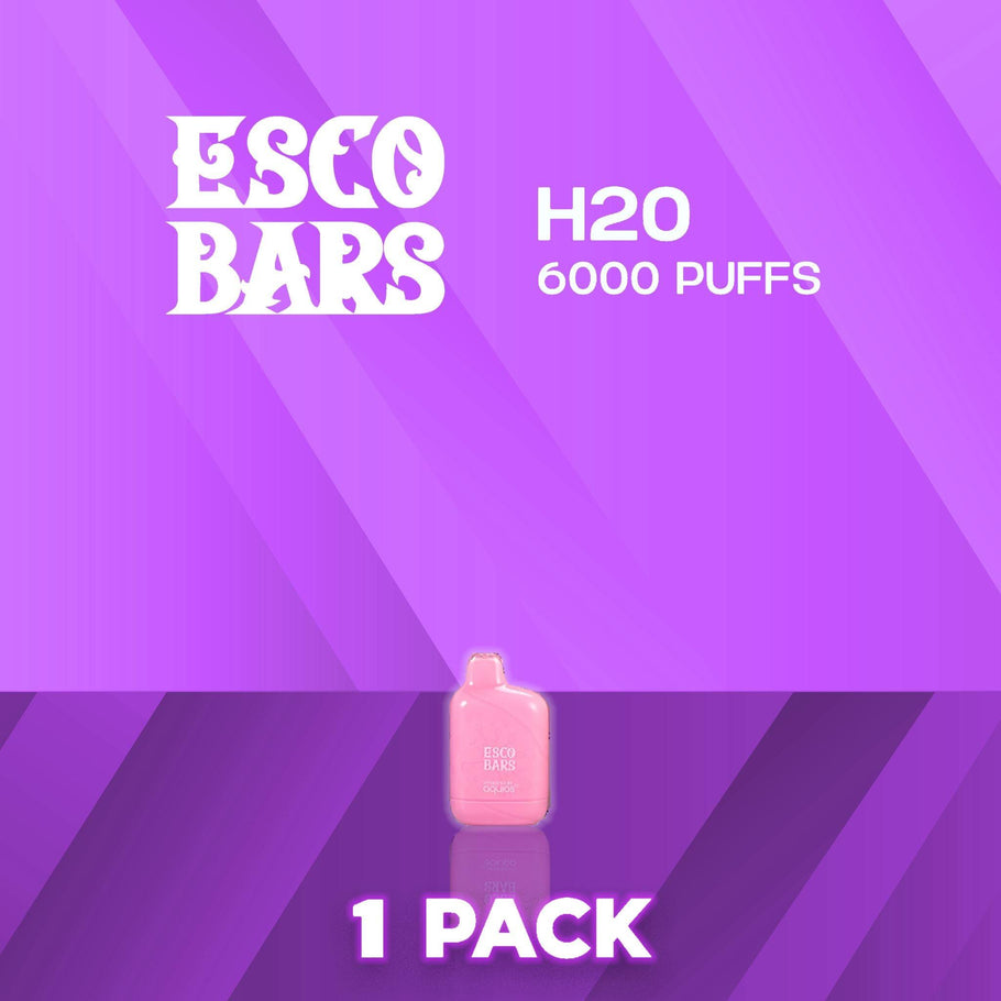 Esco Bar H20 6000 Puffs Disposable Vape Device 1 Pack Smokers World