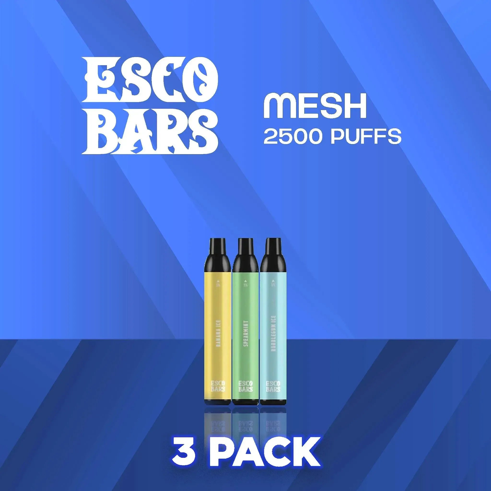 Esco Bar Mesh Coil 2500 Puffs Disposable Vape - 3 Pack