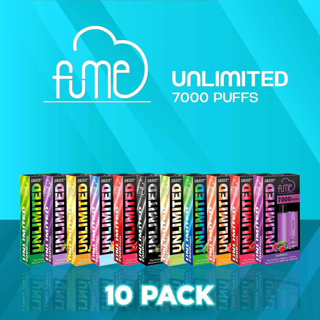 Fume Unlimited Disposable Vape 7000 Puffs - 10 Pack