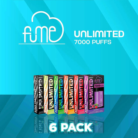 Fume Unlimited Disposable Vape 7000 Puffs - 6 Pack