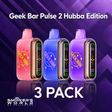 Smoker's World Geek Bar Pulse 2 Hubba Edition - 3 Pack