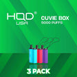 HQD Cuvie box Disposable Vape 5000 Puffs - 3 Pack