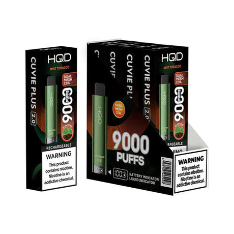 HQD Cuvie Plus 2.0 Mint Tobacco Flavor - Disposable Vape