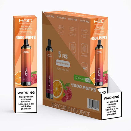 HQD Cuvie Pro Orange Raspberry Flavor - Disposable Vape