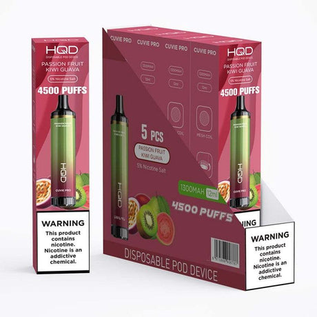 HQD Cuvie Pro Passion Fruit Kiwi Guava Flavor - Disposable Vape