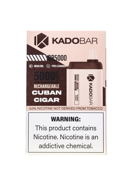 Kado Bar BR5000 Cuban cigar Flavor - Disposable Vape