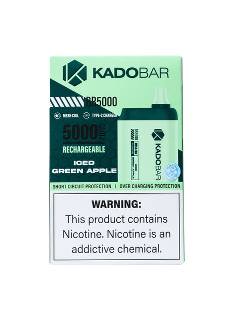Kado Bar BR5000 Iced Green Apple Flavor - Disposable Vape