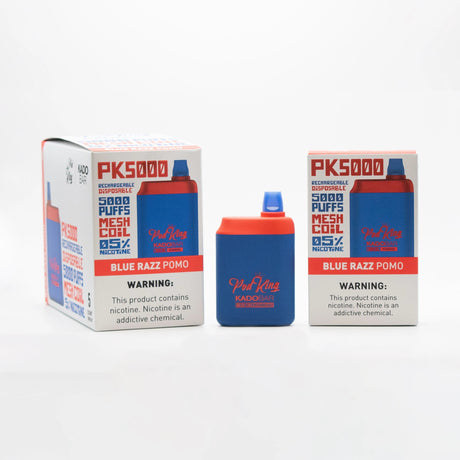 Pod King x Kado Bar PK5000 Blue Razz Pomo Flavor - Disposable Vape