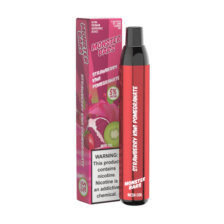 Monster Bar 3500 Strawberry Kiwi Pomegranate Flavor - Disposable Vape