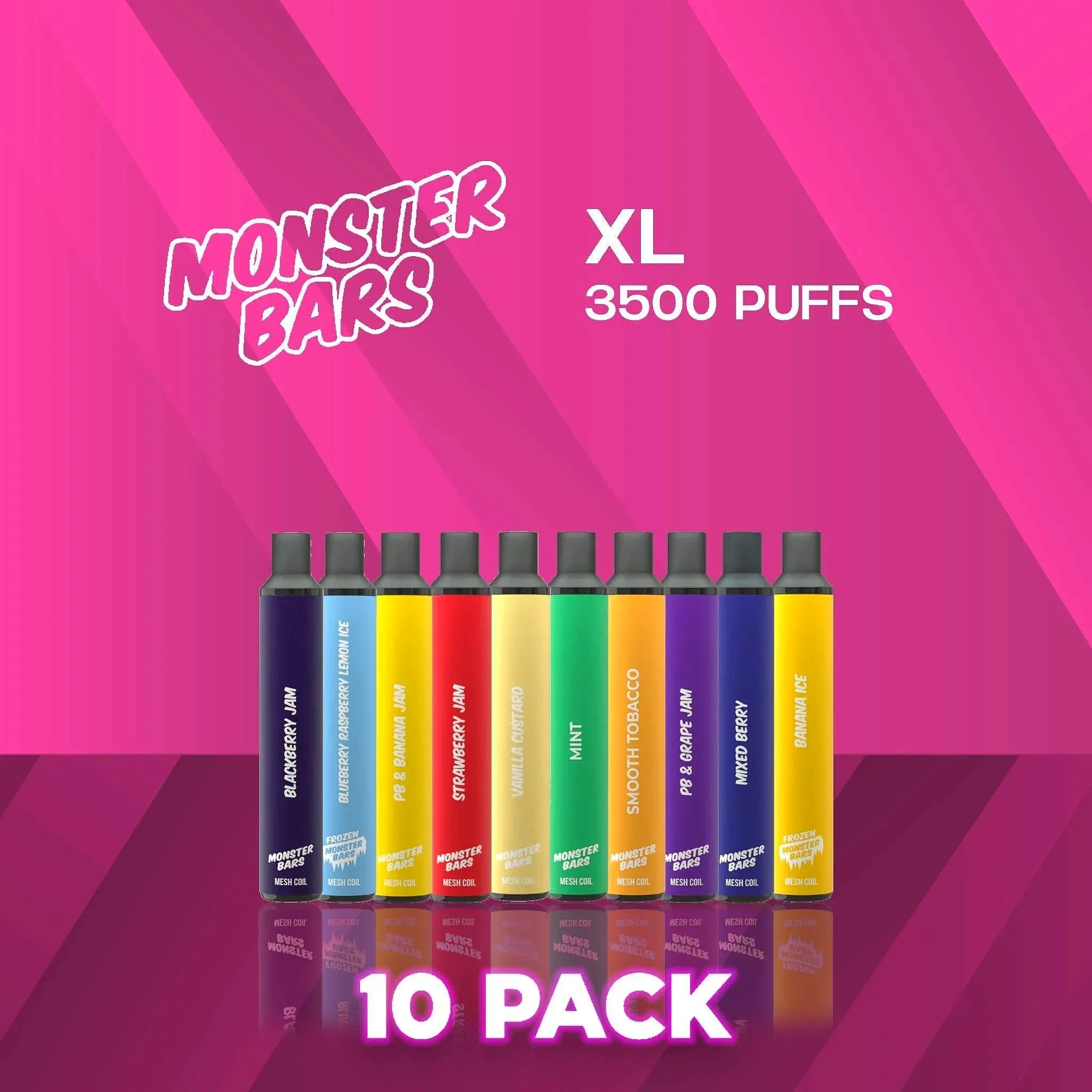 Monster Bar Disposable Vape 3500 Puffs - 10 Pack