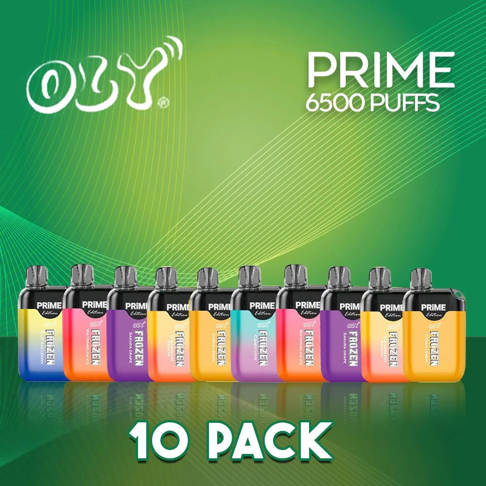 Oly Frozen Prime Disposable Vape 6500 Puffs - 10 Pack