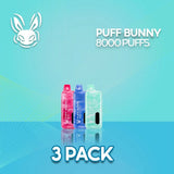 Puff Bunny Disposable Vape 8000 Puffs - 3 Pack