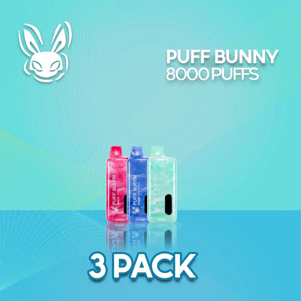 Puff Bunny Disposable Vape 8000 Puffs - 3 Pack