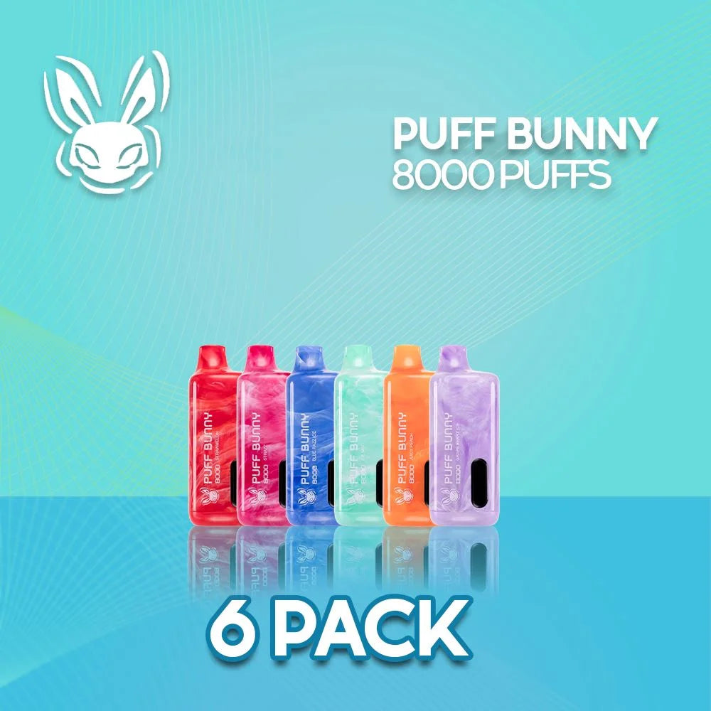 Puff Bunny Disposable Vape 8000 Puffs - 6 Pack