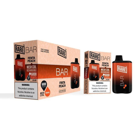 Rare Bar 6000 Fenta Peach Flavor - Disposable Vape