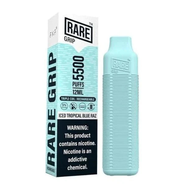 Rare Grip Iced Tropical Blue Raz Flavor - Disposable Vape