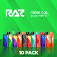 Raz CA6000 6000 Puff Disposable Vape - 10 Pack-