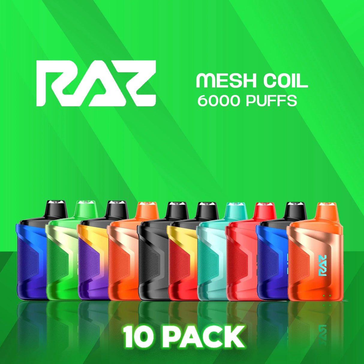 Raz CA6000 6000 Puff Disposable Vape - 10 Pack-