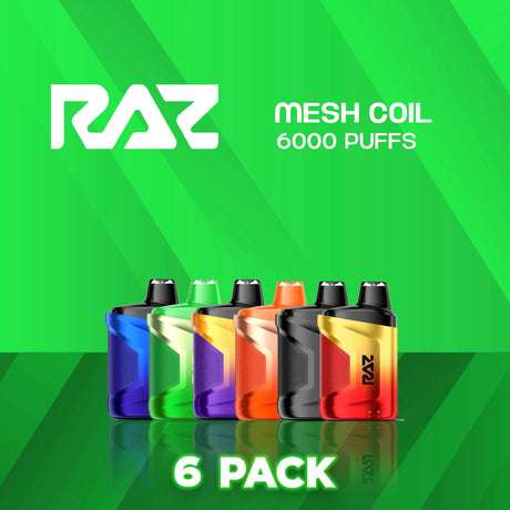 Raz CA6000 6000 Puff Disposable Vape - 6 Pack-