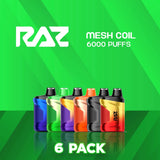 Raz CA6000 6000 Puff Disposable Vape - 6 Pack-