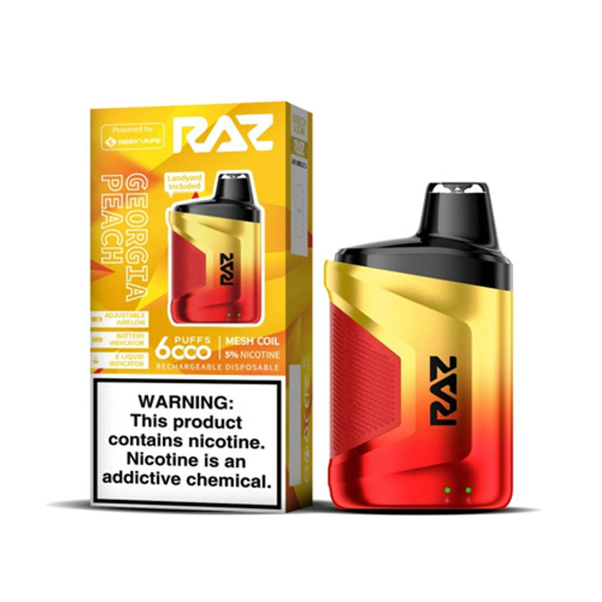 Raz CA6000 Georgia Peach Flavor - Disposable Vape