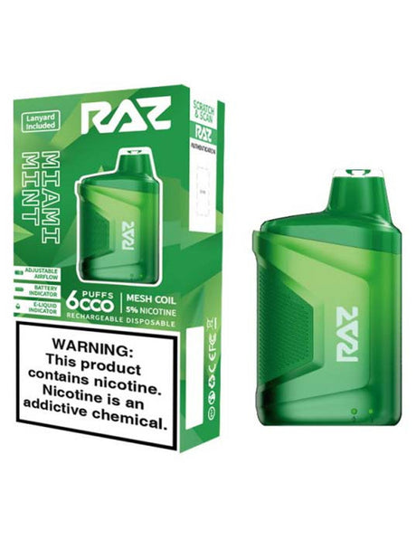 Raz CA6000 Miami Mint Flavor - Disposable Vape