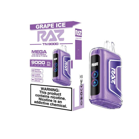 Raz TN9000 Grape Ice Flavor - Disposable Vape
