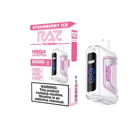Raz TN9000 Strawberry Ice Flavor - Disposable Vape