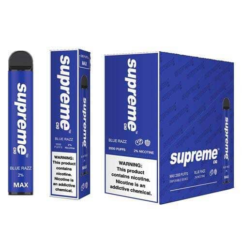Supreme Zero Blue Razz Flavor - Disposable Vape