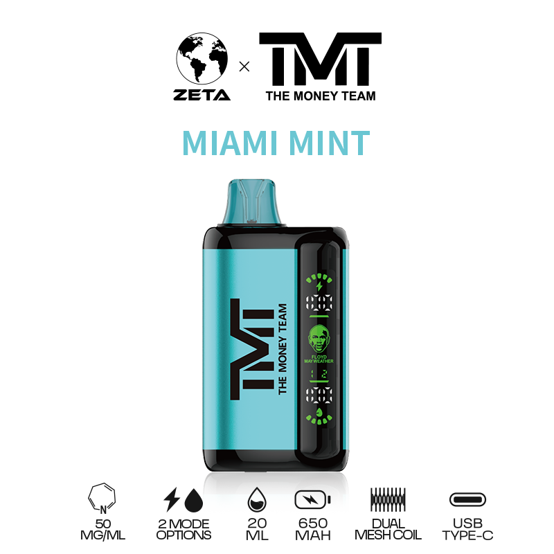 TMT Vape by Floyd Mayweather Miami Mint Flavor - Disposable Vape