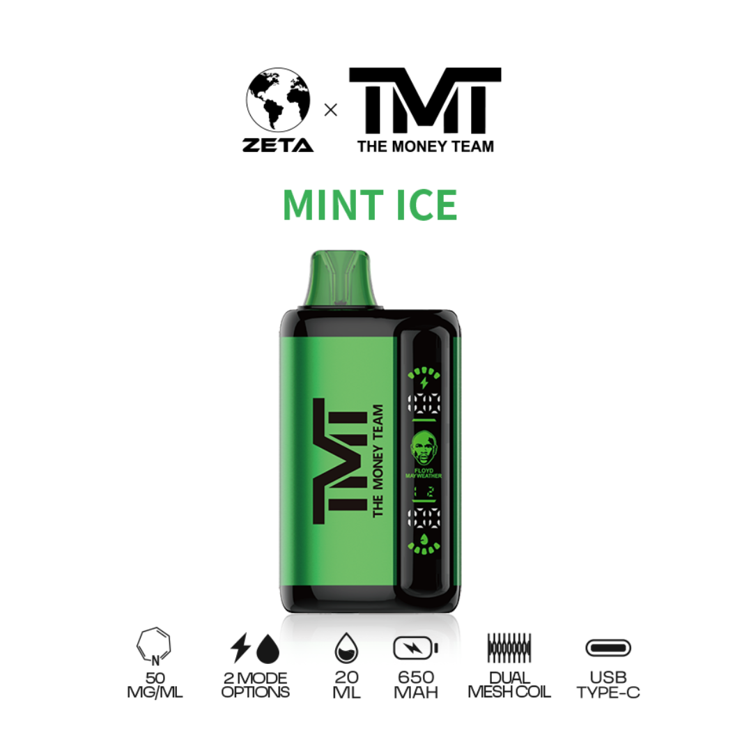 TMT Vape by Floyd Mayweather Mint Ice Flavor - Disposable Vape