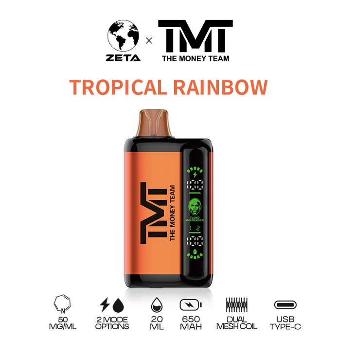 TMT Vape by Floyd Mayweather Tropical Rainbow Flavor - Disposable Vape