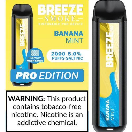 3 Pack of Breeze Pro Disposable Vape - Banana Mint