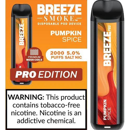 6 Pack of Breeze Pro Disposable Vape - Pumpkin Spice
