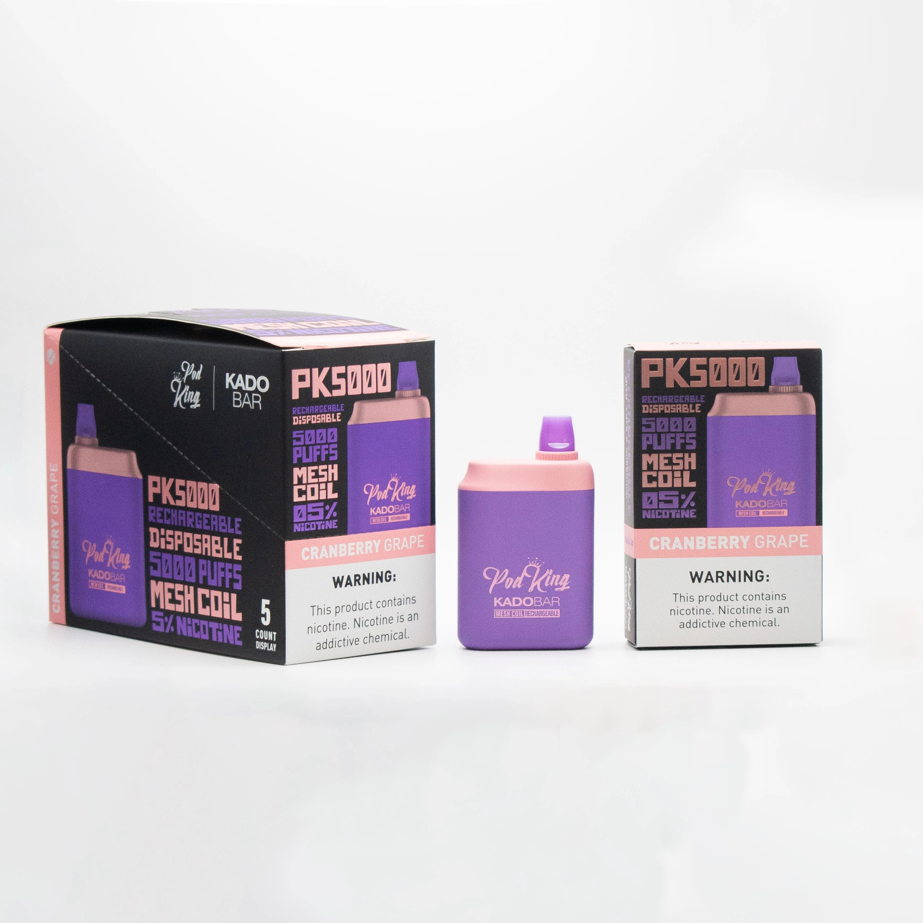 Pod King x Kado Bar PK5000 Disposable Vape - 3 Pack