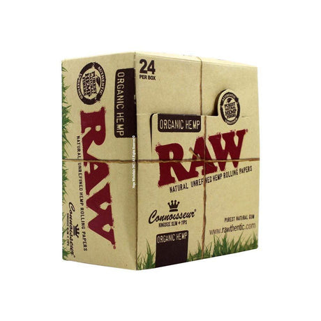 Raw Organic Hemp Connoisseur King Size Slim + Tips 24 per Box