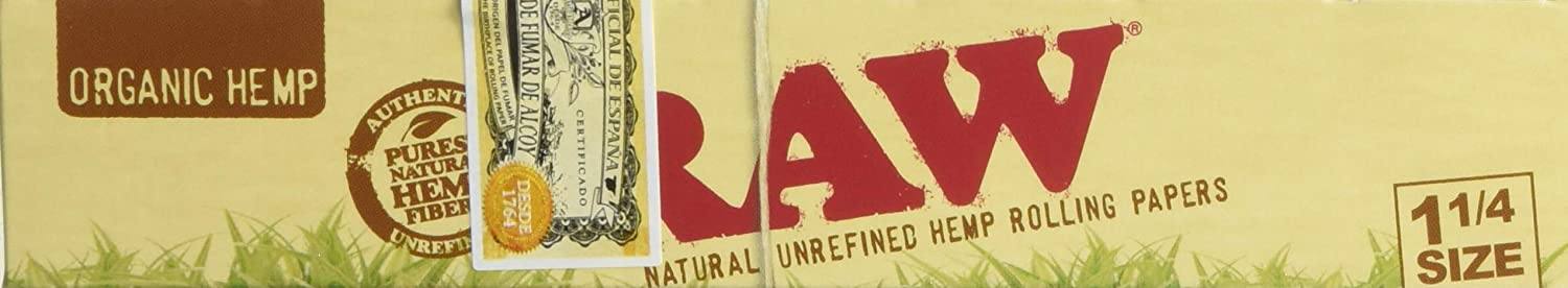 Raw Classic 1.25 1 1/4 Size Rolling Papers Full - Box of 24 Pack