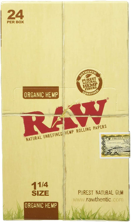 Raw Classic 1.25 1 1/4 Size Rolling Papers Full - Box of 24 Pack