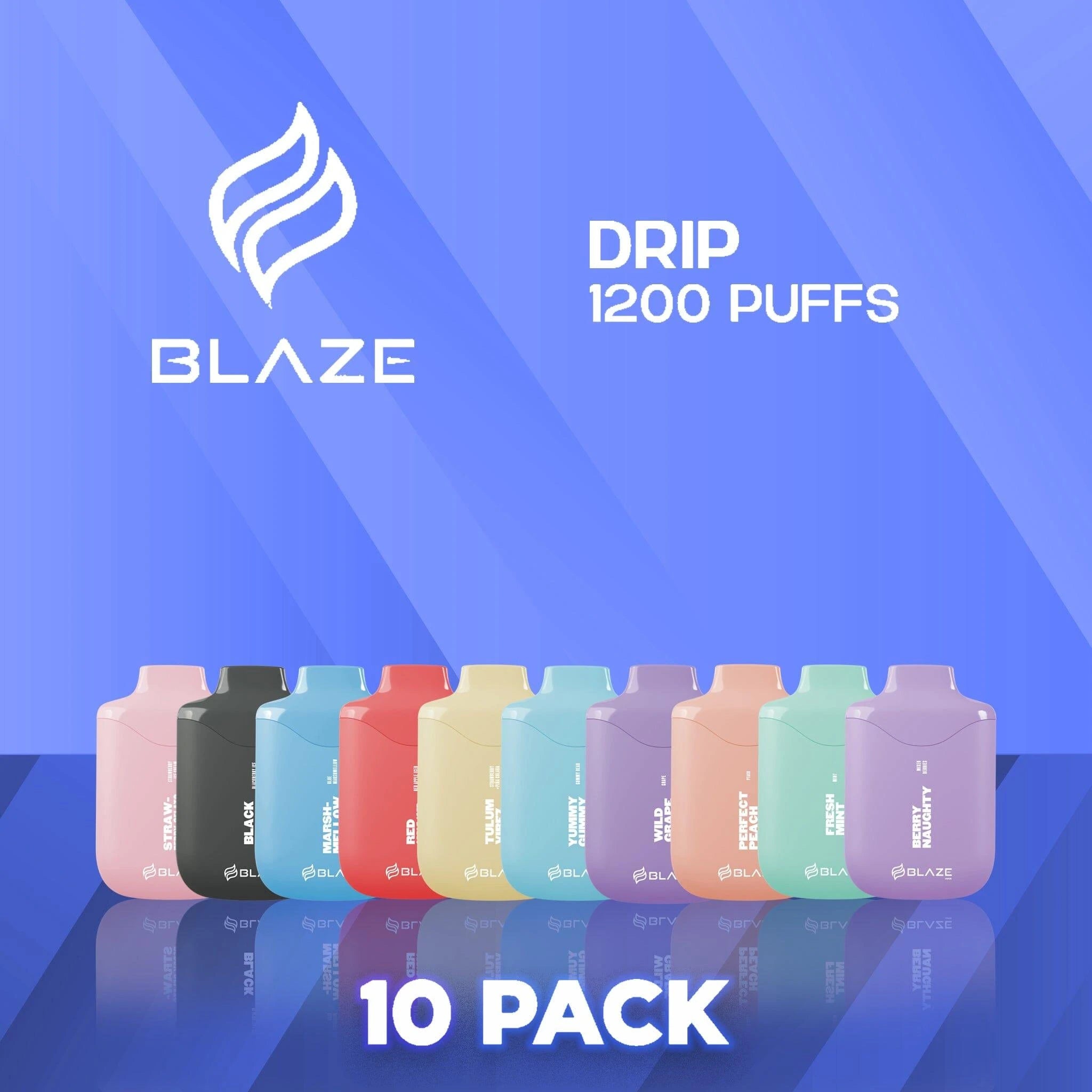 Blaze DRIP 1200 Puffs 5% Disposable Vape - 10 Pack