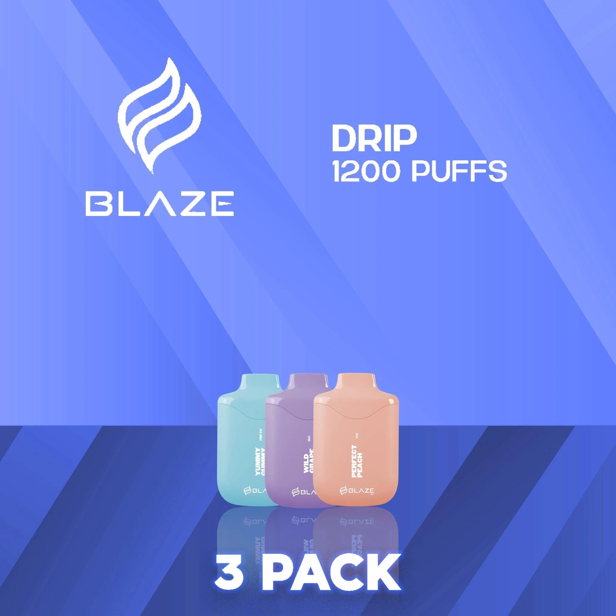 Blaze DRIP 1200 Puffs 5% Disposable Vape - 3 Pack