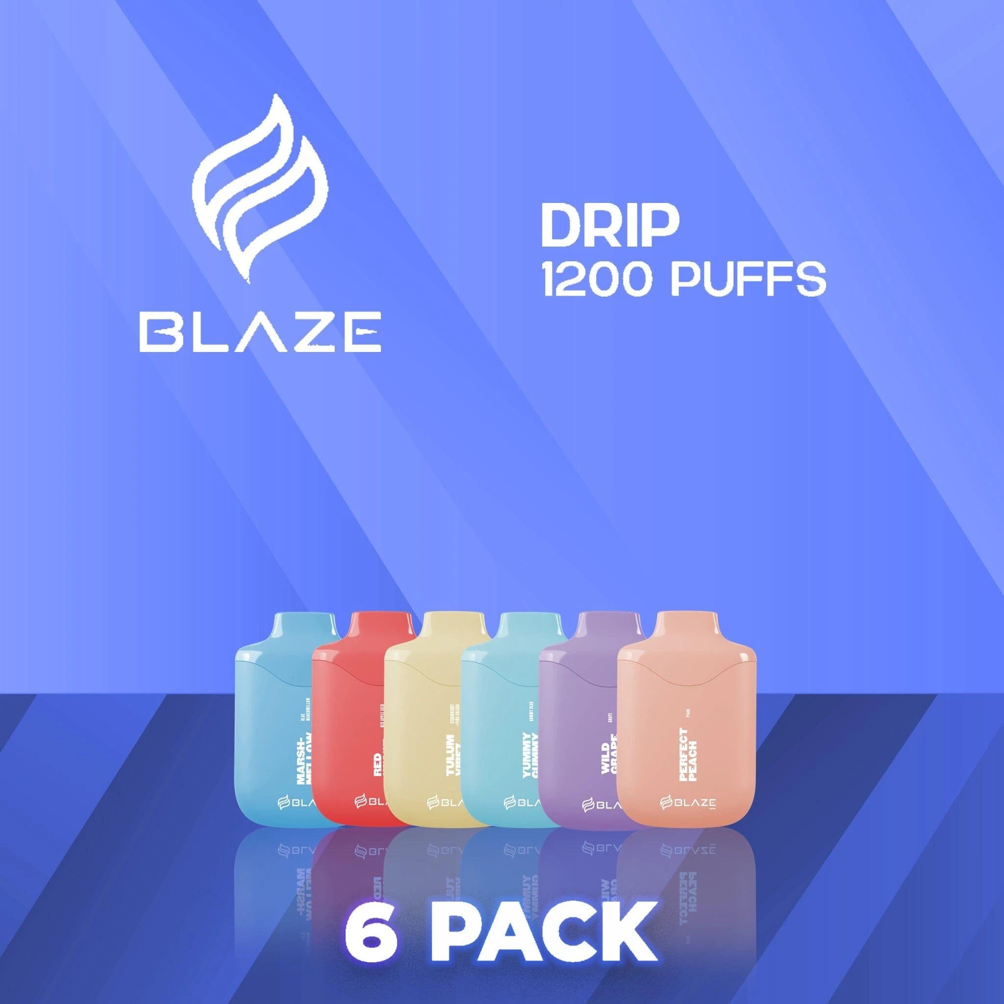 Blaze DRIP 1200 Puffs 5% Disposable Vape - 6 Pack